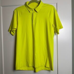 Lululemon Snap Front Performance Short Sleeve Polo electric lemon